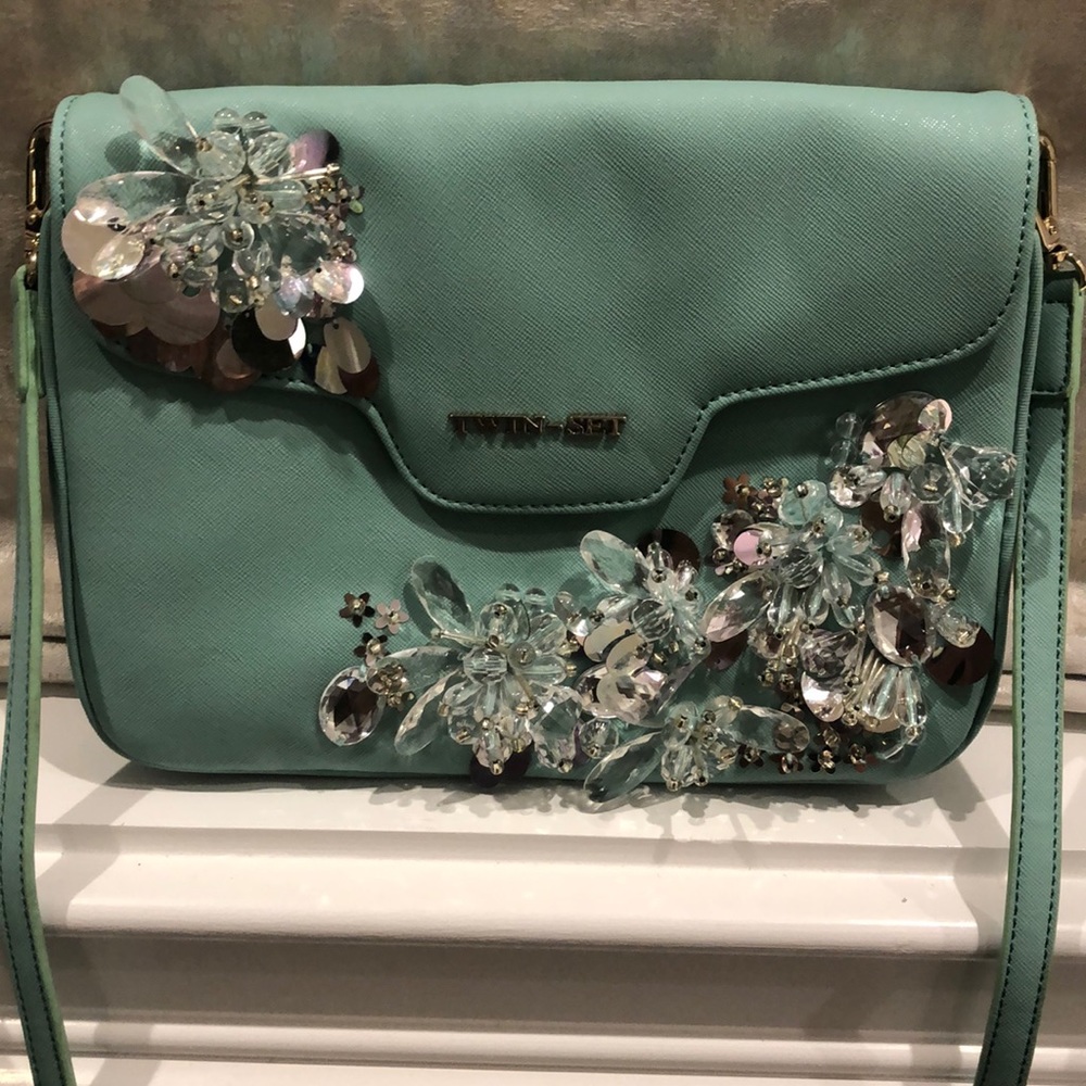 TWIN SET bejewelled messenger bag - Picture 3 of 8